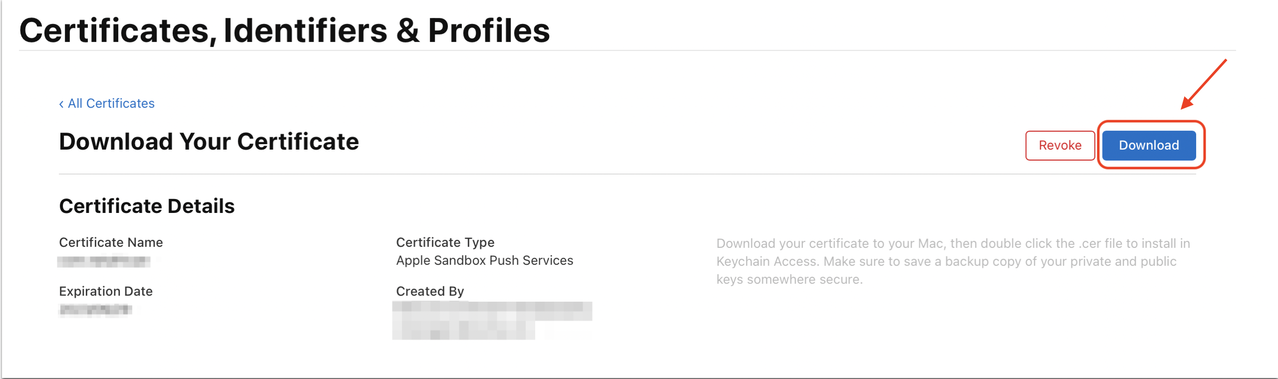 Certificate Download