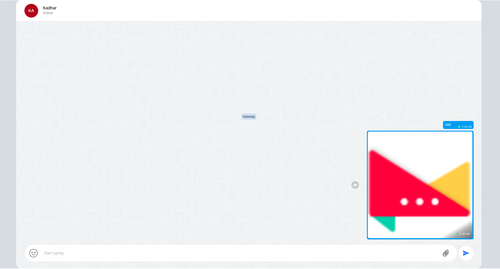 uikit messaging app for React
