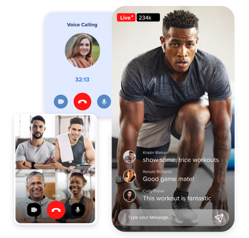 Android fitness chat app